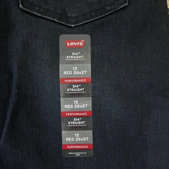 Levi's Boy’s Dark Denim 514 Straight Fit Jeans - Picture 4 of 6